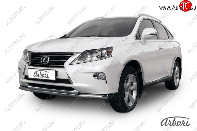 22 049 р. Защита переднего бампера Arbori (нержавейка, 2 трубы d57 mm) Lexus RX350 AL10 рестайлинг (2012-2015)  с доставкой в г. Кемерово