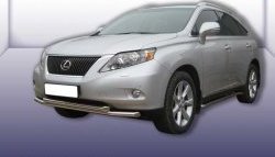 Двойная защита переднего бампера из труб диаметрами по 57 мм Slitkoff Lexus RX350 AL10 дорестайлинг (2008-2012)