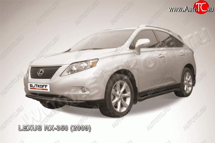 13 199 р. Защита переднего бампер Slitkoff  Lexus RX350  AL10 (2008-2012) дорестайлинг (Цвет: серебристый)  с доставкой в г. Кемерово