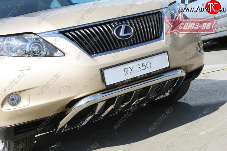 30 104 р. Защита переднего бампера нижняя Souz-96 (d60).  Lexus RX350  AL10 (2008-2012) дорестайлинг  с доставкой в г. Кемерово