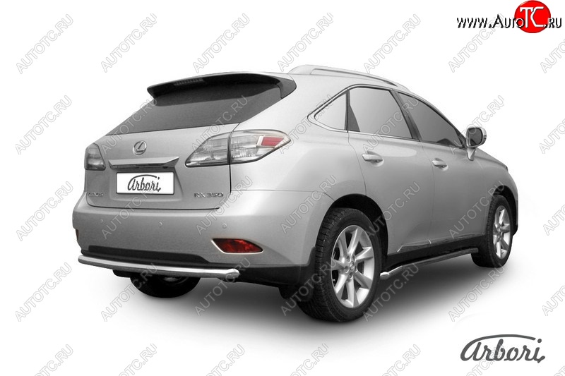 15 749 р. Защита заднего бампера Arbori (нержавейка, 1 труба d57 mm). Lexus RX350 AL10 дорестайлинг (2008-2012)  с доставкой в г. Кемерово