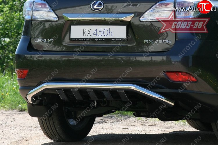 25 649 р. Защита заднего бампера Souz-96 (d60)  Lexus RX350  AL10 (2008-2012) дорестайлинг  с доставкой в г. Кемерово
