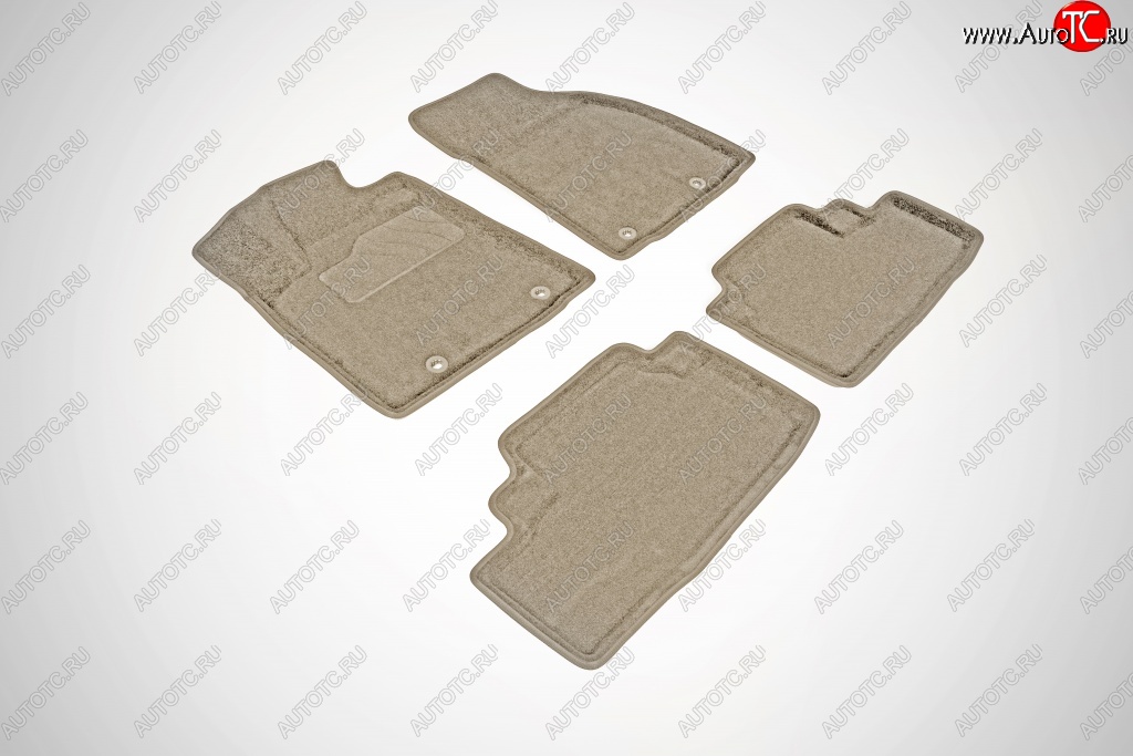 7 649 р. Износостойкие коврики в салон 3D LEXUS RX бежевые (компл)  Lexus RX350  AL10 (2008-2012) дорестайлинг  с доставкой в г. Кемерово