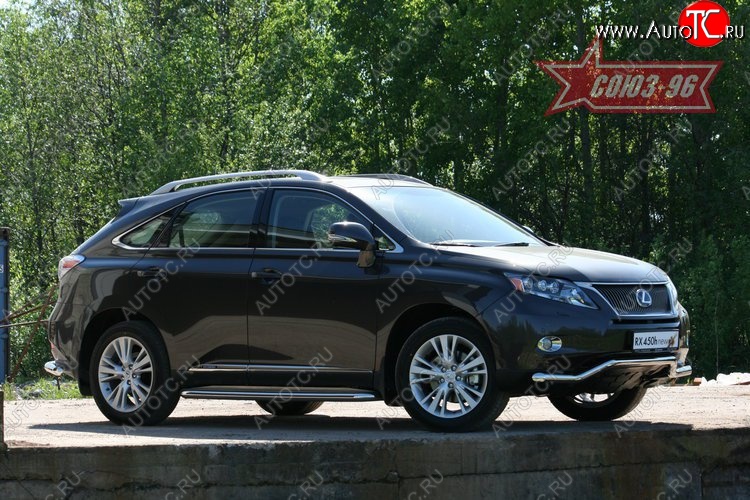 16 199 р. Защита переднего бампера одинарная Souz-96 (d60) Lexus RX450H AL10 дорестайлинг (2009-2012)  с доставкой в г. Кемерово