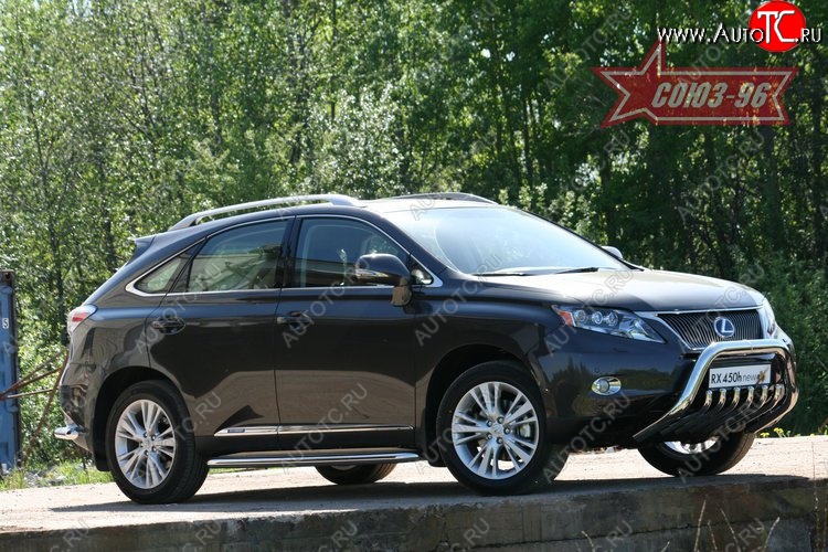 29 339 р. Защита переднего бампера Souz-96 (d76) Lexus RX450H AL10 дорестайлинг (2009-2012)  с доставкой в г. Кемерово