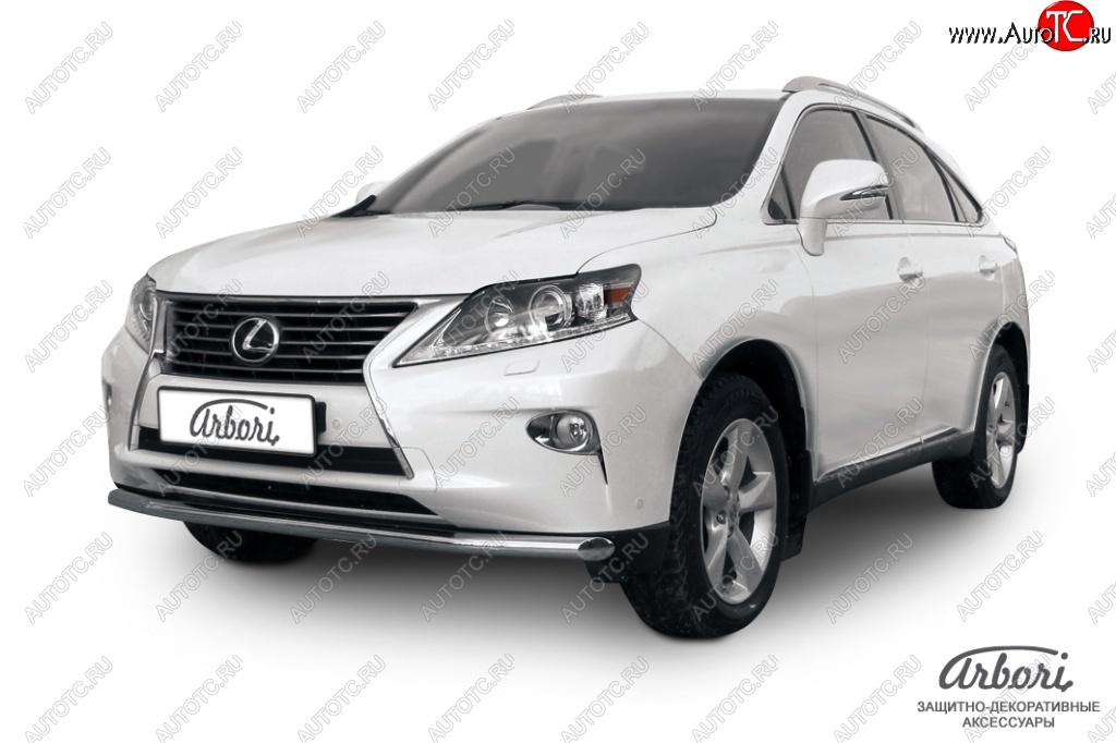 23 939 р. Защита переднего бампера Arbori (нержавейка, 1 труба d57 mm) Lexus RX350 AL10 рестайлинг (2012-2015)  с доставкой в г. Кемерово