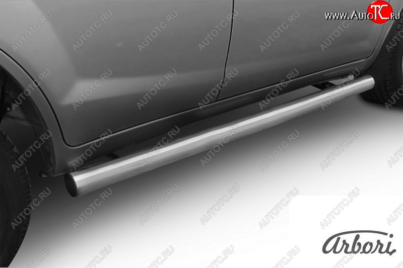 10 889 р. Защита штатных порогов Arbori (нержавейка, d76 mm). Lifan X60 1-ый рестайлинг (2015-2016)  с доставкой в г. Кемерово