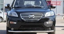 9 899 р. Защита переднего бампера одинарная Souz-96 (d60). Lifan X60 1-ый рестайлинг (2015-2016)  с доставкой в г. Кемерово. Увеличить фотографию 2