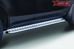 13 589 р. Защита порогов с листом Souz-96 (d42).  Lifan X60 (2011-2015) дорестайлинг  с доставкой в г. Кемерово. Увеличить фотографию 2