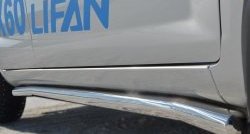 70 999 р. Защита порогов из круглой трубы диаметром 63 мм Russtal Lifan X60 1-ый рестайлинг (2015-2016) (Защита порогов с со скосами на торцах (вариант 1))  с доставкой в г. Кемерово. Увеличить фотографию 12