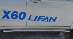 70 999 р. Защита порогов из круглой трубы диаметром 63 мм Russtal Lifan X60 1-ый рестайлинг (2015-2016) (Защита порогов с со скосами на торцах (вариант 1))  с доставкой в г. Кемерово. Увеличить фотографию 6