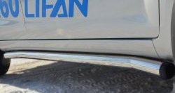70 999 р. Защита порогов из круглой трубы диаметром 63 мм Russtal Lifan X60 1-ый рестайлинг (2015-2016) (Защита порогов с со скосами на торцах (вариант 1))  с доставкой в г. Кемерово. Увеличить фотографию 8