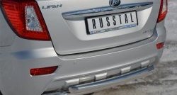 16 999 р. Защита заднего бампера (2 трубы Ø63 мм, нержавейка) SLITKOFF  Lifan X60 (2011-2015) дорестайлинг  с доставкой в г. Кемерово. Увеличить фотографию 2