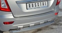 18 549 р. Защита заднего бампера (Ø76 и 42 мм, нержавейка) SLITKOFF  Lifan X60 (2011-2015) дорестайлинг  с доставкой в г. Кемерово. Увеличить фотографию 2