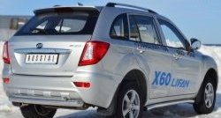 18 549 р. Защита заднего бампера (Ø76 и 42 мм, нержавейка) SLITKOFF  Lifan X60 (2011-2015) дорестайлинг  с доставкой в г. Кемерово. Увеличить фотографию 4