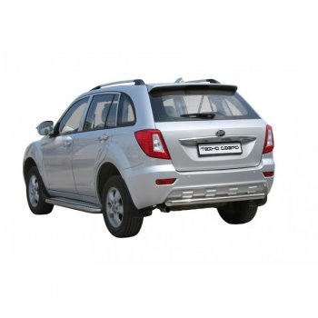Защита заднего бампера ТехноСфера (Техно Сфера) (нержавейка, d63.5 mm) Lifan X60 (2011-2016) дорестайлинг, 1-ый рестайлинг
