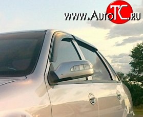 999 р. Комплект дефлекторов окон (ветровиков) 4 шт. Russtal Lifan Smily 330 хэтчбэк рестайлинг (2014-2017)  с доставкой в г. Кемерово