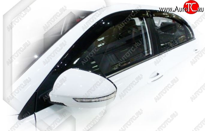 1 999 р. Дефлектора окон CA-Plastic Lifan Solano  дорестайлинг (2016-2025) (Classic полупрозрачный, Без хром.молдинга)  с доставкой в г. Кемерово