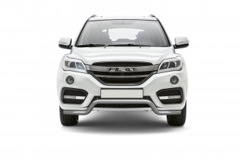 15 599 р. Защита переднего бампера Petroil Tuning (d63, волна)  Lifan X60 (2016-2025) 2-ой рестайлинг (Нержавеющая полированная сталь)  с доставкой в г. Кемерово. Увеличить фотографию 2