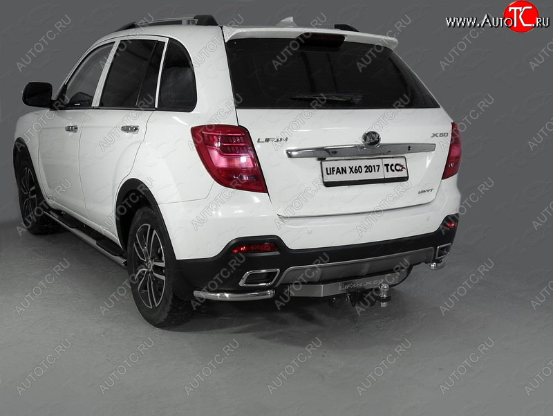 17 449 р. Фаркоп (тягово-сцепное устройство) TCC (с надписью)  Lifan X60 (2016-2025) 2-ой рестайлинг (Оцинкованный, шар E)  с доставкой в г. Кемерово
