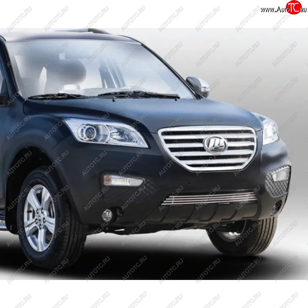 611 р. Декоративный элемент воздухозаборника Souz96 нержавеющая сталь  Lifan X60 (2011-2015) дорестайлинг (Черная 16 мм)  с доставкой в г. Кемерово