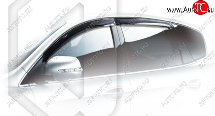 2 199 р. Дефлектора окон CA-Plastiс  Luxgen 7 SUV (2014-2025) (Classic полупрозрачный, Без хром.молдинга)  с доставкой в г. Кемерово