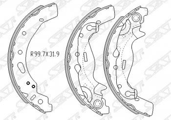 Колодки тормозные задние SAT Mazda Demio 3 DE дорестайлинг (2007-2011)