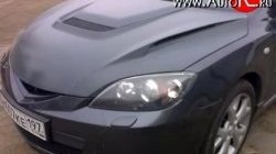 19 949 р. Пластиковый капот Exclusive Mazda 3/Axela BK дорестайлинг, хэтчбэк (2003-2006) (Неокрашенный)  с доставкой в г. Кемерово. Увеличить фотографию 2