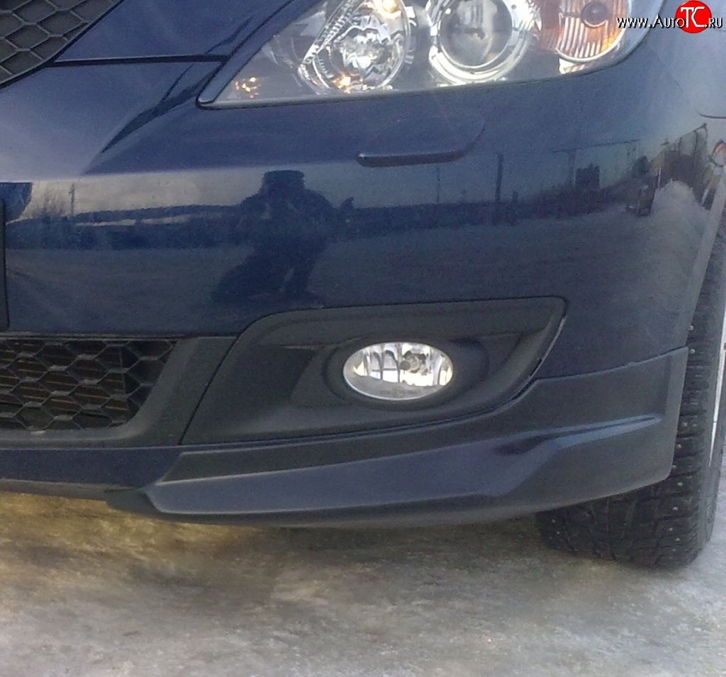 3 639 р. Накладки на передний бампер Turing  Mazda 3/Axela  BK (2003-2006) дорестайлинг, хэтчбэк (Неокрашенные)  с доставкой в г. Кемерово