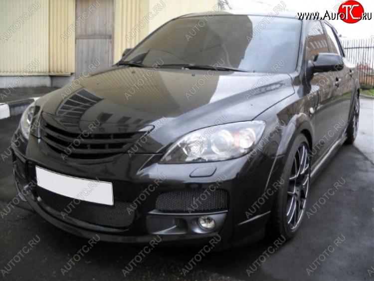 7 899 р. Передний бампер ASC MAGNUM Mazda 3/Axela BK дорестайлинг, хэтчбэк (2003-2006) (без сетки, без противотуманных фар, Неокрашенный)  с доставкой в г. Кемерово