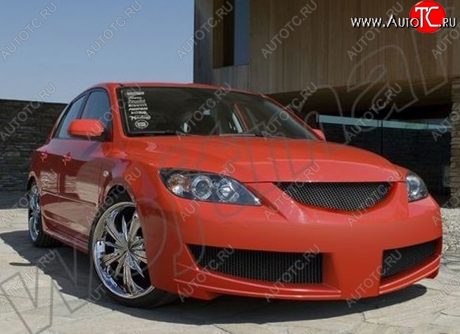 28 999 р. Передний бампер R1 Mazda 3/Axela BK дорестайлинг, хэтчбэк (2003-2006)  с доставкой в г. Кемерово