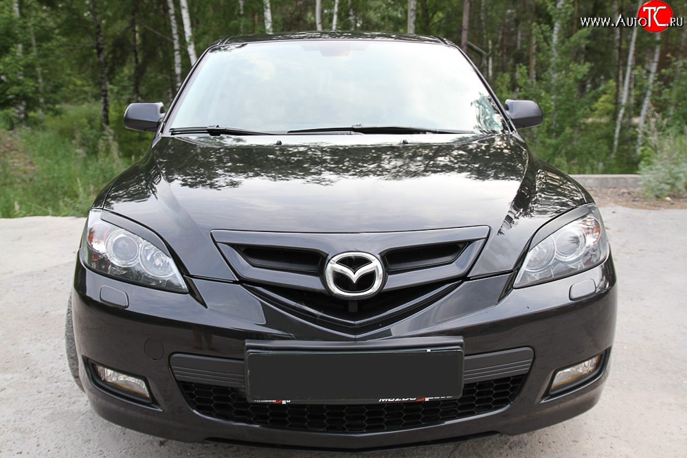 749 р. Реснички на фары RA V2 Mazda 3/Axela BK (2003-2009) дорестайлинг, хэтчбэк, рестайлинг, хэтчбэк (Неокрашенные) с доставкой в г. Кемерово Увеличить фотографию 1 749 р. Реснички на фары RA V2 Mazda 3/Axela BK (2003-2009) дорестайлинг, хэтчбэк, рестайлинг, хэтчбэк (Неокрашенные) с доставкой в г. Кемерово