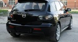 749 р. Реснички на фонари RA  Mazda 3/Axela  BK (2003-2009) дорестайлинг, хэтчбэк, рестайлинг, хэтчбэк (Неокрашенные)  с доставкой в г. Кемерово. Увеличить фотографию 2