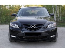 969 р. Реснички на фары SHORT STYLE Mazda 3/Axela BK дорестайлинг, хэтчбэк (2003-2006) (Неокрашенные)  с доставкой в г. Кемерово. Увеличить фотографию 3