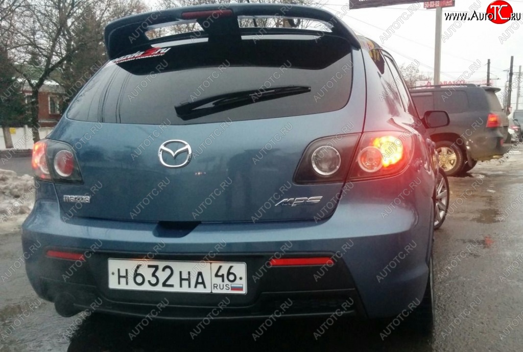 16 199 р. Спойлер со стоп-сигналом ASC Mazda 3/Axela BK дорестайлинг, хэтчбэк (2003-2006) (Неокрашенный)  с доставкой в г. Кемерово