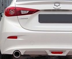 7 199 р. Диффузор заднего бампера Sport v1  Mazda 3/Axela  BM (2013-2016) дорестайлинг, хэтчбэк (Неокрашенная)  с доставкой в г. Кемерово. Увеличить фотографию 2