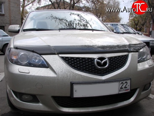 2 599 р. Дефлектор капота NovLine Mazda 3/Axela BK дорестайлинг седан (2003-2006)  с доставкой в г. Кемерово