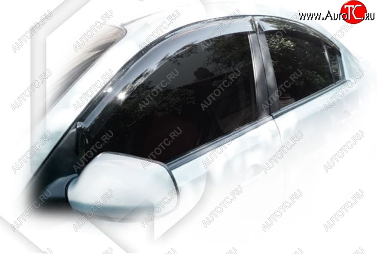 2 799 р. Дефлектора окон CA-Plastic Mazda 3/Axela BK дорестайлинг седан (2003-2006) (Classic полупрозрачный, Без хром.молдинга)  с доставкой в г. Кемерово