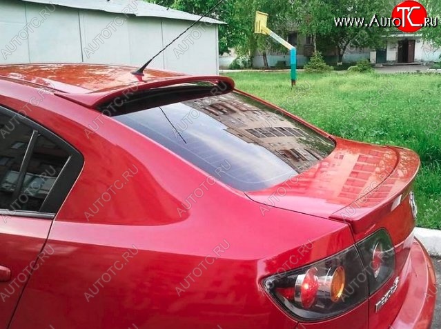 4 599 р. Козырёк на заднее стекло CT v2 Mazda 3/Axela BK дорестайлинг седан (2003-2006) (Неокрашенный)  с доставкой в г. Кемерово