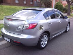 3 449 р. Козырёк на заднее стекло SPORT Mazda 3/Axela BK дорестайлинг седан (2003-2006) (Неокрашенный)  с доставкой в г. Кемерово. Увеличить фотографию 2