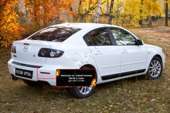 1 099 р. Накладка на верхнюю часть заднего бампера RA Mazda 3/Axela BK дорестайлинг седан (2003-2006)  с доставкой в г. Кемерово. Увеличить фотографию 3