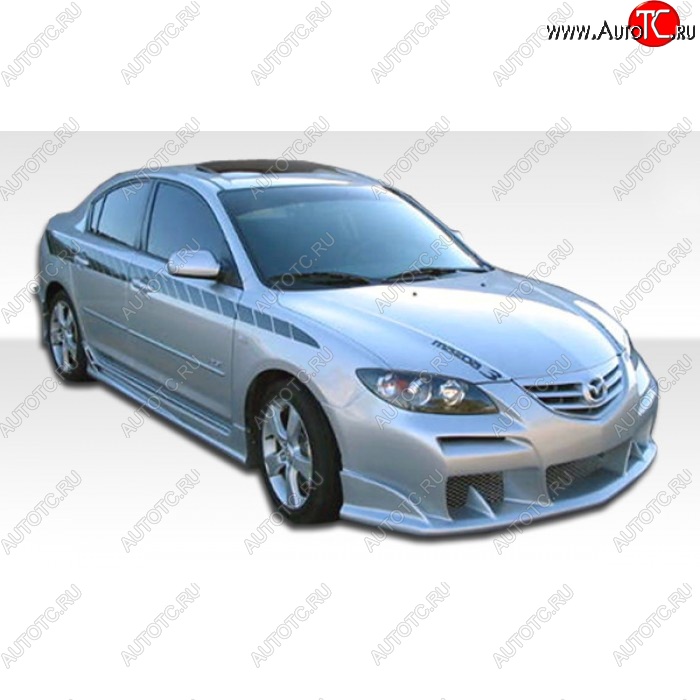9 949 р. Передний бампер RAVEN DESIGN Mazda 3/Axela BK дорестайлинг седан (2003-2006) (Неокрашенный)  с доставкой в г. Кемерово