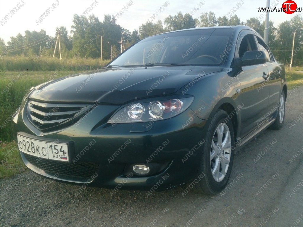 3 189 р. Решётка радиатора Корнер  Mazda 3/Axela  BK (2003-2006) дорестайлинг седан (Неокрашенная)  с доставкой в г. Кемерово