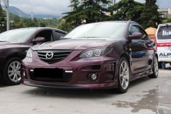999 р. Реснички на фары RAVEN STYLE Mazda 3/Axela BK дорестайлинг седан (2003-2006) (Неокрашенные)  с доставкой в г. Кемерово. Увеличить фотографию 3