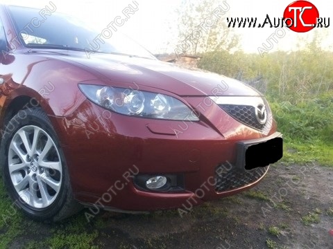 999 р. Реснички на фары RAVEN STYLE Mazda 3/Axela BK дорестайлинг седан (2003-2006) (Неокрашенные)  с доставкой в г. Кемерово