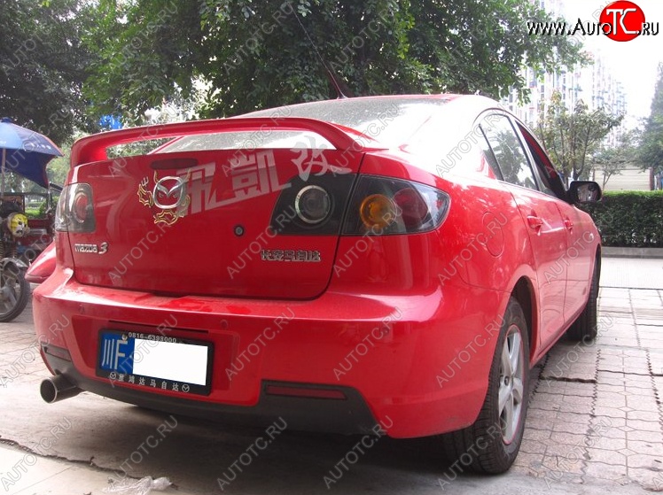 4 149 р. Спойлер KENSTYLE EDITION Mazda 3/Axela BK дорестайлинг седан (2003-2006) (Неокрашенный)  с доставкой в г. Кемерово