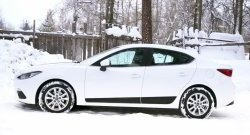 3 399 р. Молдинги RA Mazda 3/Axela BM дорестайлинг седан (2013-2016) (Поверхность глянец под окраску, Неокрашенные)  с доставкой в г. Кемерово. Увеличить фотографию 3