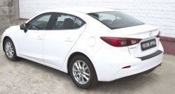 1 079 р. Накладка на задний бампер RA Mazda 3/Axela BM дорестайлинг седан (2013-2016)  с доставкой в г. Кемерово. Увеличить фотографию 4