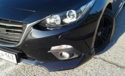 839 р. Реснички на фары M-Techno v2  Mazda 3/Axela  BM (2013-2016) дорестайлинг седан (Неокрашенные)  с доставкой в г. Кемерово. Увеличить фотографию 2