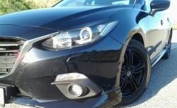 Реснички на фары M-Techno v2 Mazda 3/Axela  BM (2013-2016) дорестайлинг седан